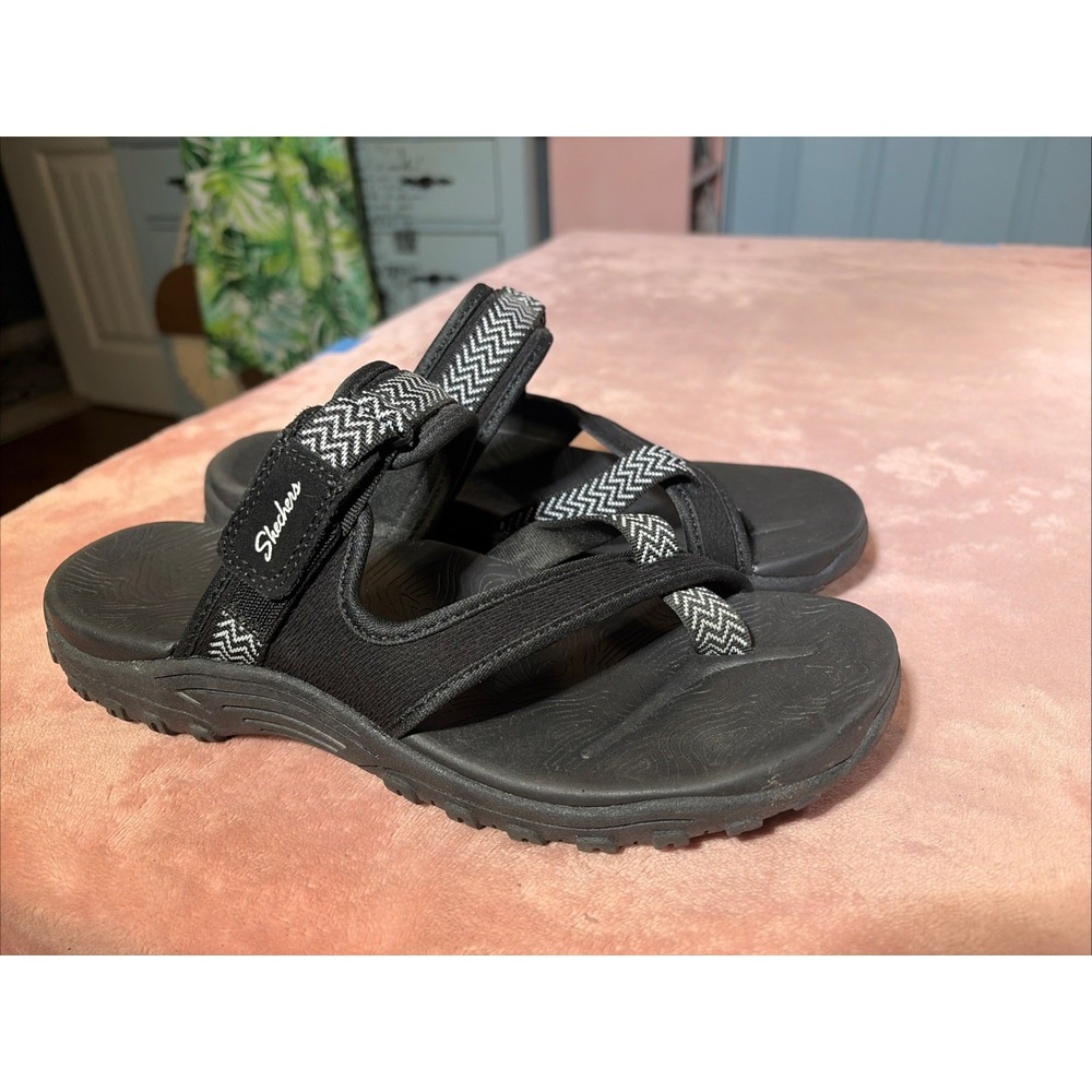 Skechers Women's Splendor Go Walk Flex Slip On Comfort Sandals Black Size: 9